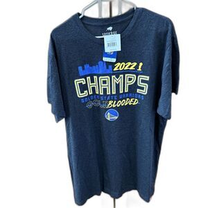 Sportiqe Golden State Warriors T Shirt 2022 NBA Finals Champs Gold Blooded 3X